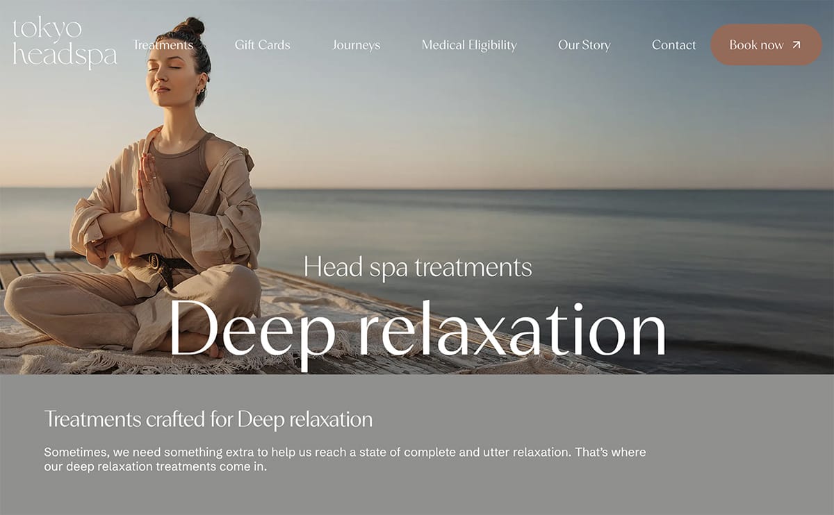 Tokyo Headspa Australia Website design and development in Melbourne