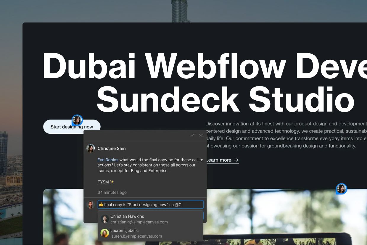 Webflow developer Dubai